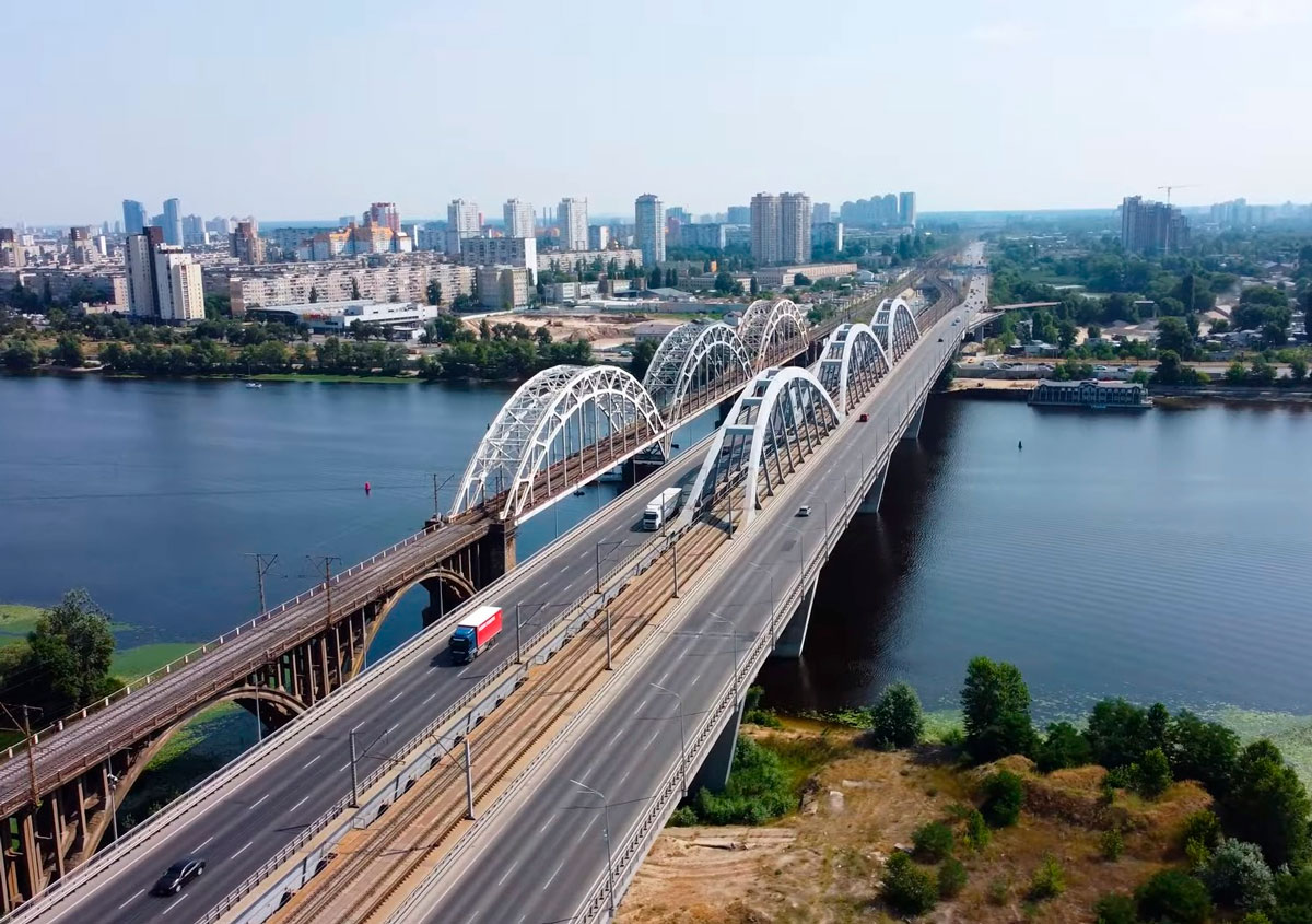 Реконструкция моста через Днепр Киев, Украина